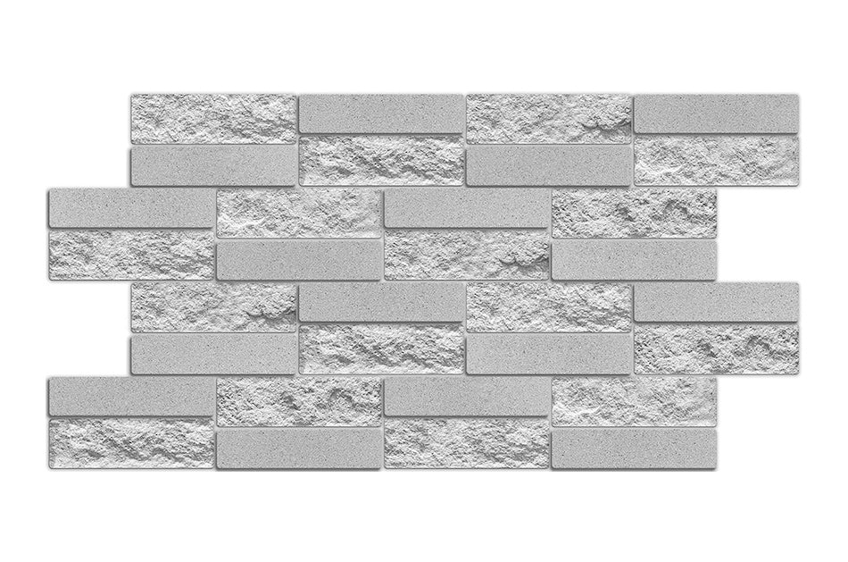 PVC 3D obkladový panel 98 x 49 cm - Facing Brick Gray lícová tehla šedá